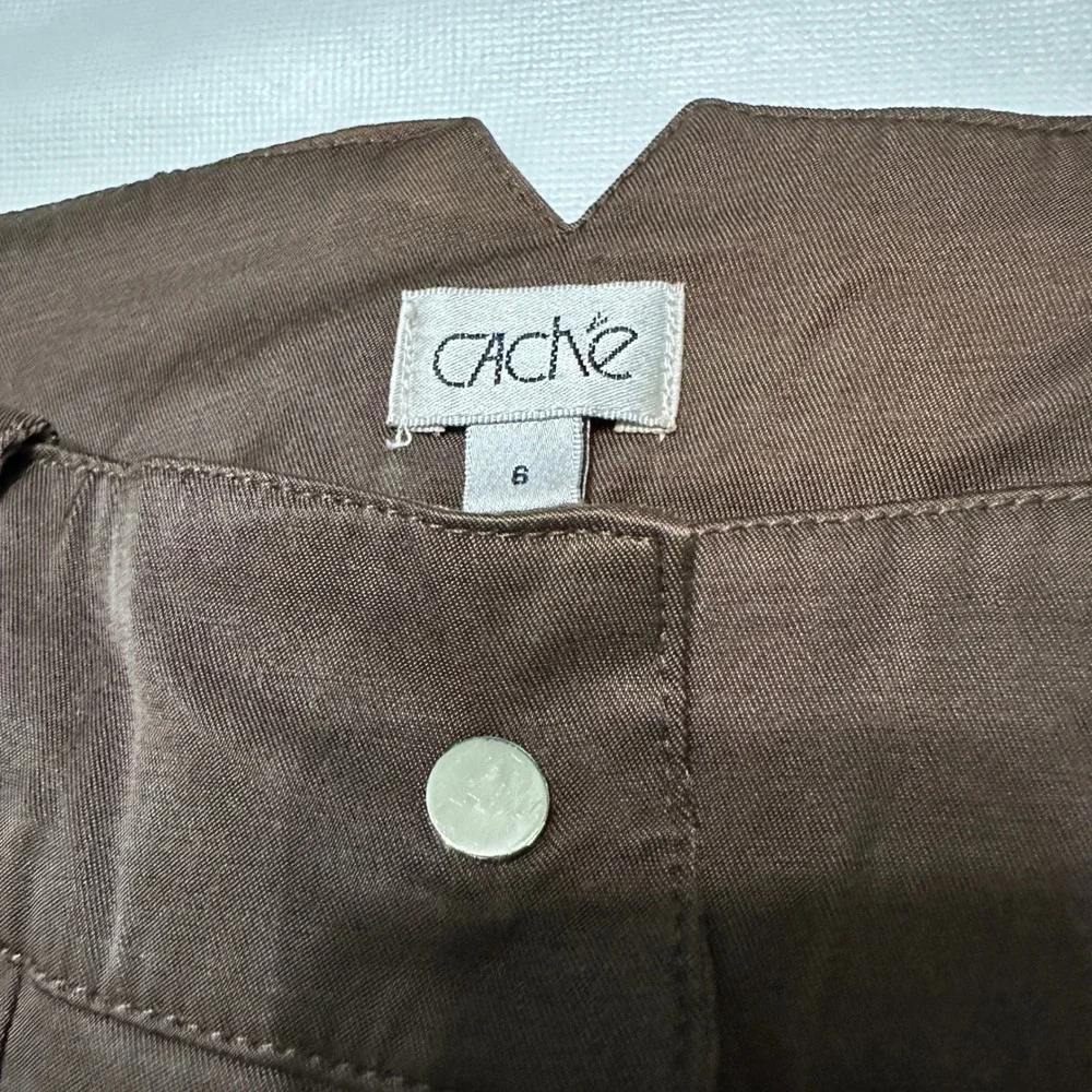 Cache VTG Y2K Cargo Pants Brown Wide Leg Utility Gorpcore Grunge Cyber Size‎ 6